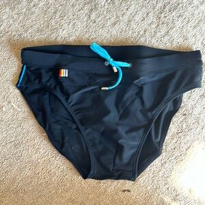 Brazilian Speedo Swim Briefs - blac and pride design pockets - Brand New